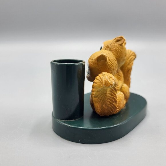 Vintage Kitsch Squirrel Figurine Pen Pencil Toothpick Holder Hong Kong *READ* - Picture 6 of 13